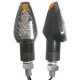 PAR PISCAS CURTO TRIANGULAR PRETO VIDRO FUMADO MINI LED