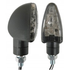 PAR PISCAS UNIVERSAIS CURTO TRIANGULAR PRETO VIDRO FUMADO LED