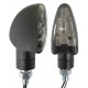 PAR PISCAS UNIVERSAIS CURTO TRIANGULAR PRETO VIDRO FUMADO LED