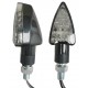 PAR PISCAS UNIVERSAIS CURTO TRIANGULO PRETO VIDRO FUMADO LEDS
