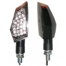 PAR PISCAS UNIVERSAIS MOTO PRETO VIDRO FUMADO LEDS