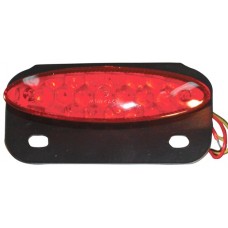 FAROLIM OVAL 15 LED C/ SUPORTE MATRÍCULA VIDRO VERMELHO 2005 E11
