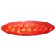 FAROLIM OVAL 15 LED VIDRO VERMELHO