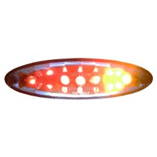 FAROLIM OVAL 19 LED C/ PISCA VIDRO FUMADO E11