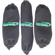 KIT CAPA AMORTECEDOR KAW KFX400 PRETO NEOPRENE BORDADO