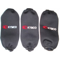 KIT CAPA AMORTECEDOR KYMCO PRETO NEOPRENE BORDADO