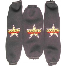 KIT CAPA AMORTECEDOR YAM YFM700 PRETO NEOPRENE BORDADO ROCKSTAR