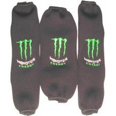 KIT CAPA AMORTECEDOR YAM YFM700 PRETO NEOPRENE BORDADO MONSTER