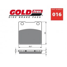 PAR PASTILHAS TRAVÃO GOLD FREN 016 S3