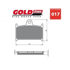 PAR PASTILHAS TRAVÃO GOLD FREN 017 S3