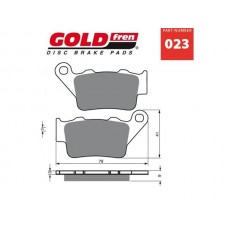 PAR PASTILHAS TRAVÃO GOLD FREN 023 K1