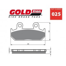 PAR PASTILHAS TRAVÃO GOLD FREN 025 S3