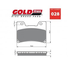 PAR PASTILHAS TRAVÃO GOLD FREN 028 S3
