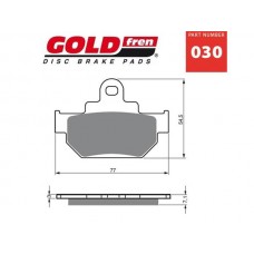 PAR PASTILHAS TRAVÃO GOLD FREN 030 AD