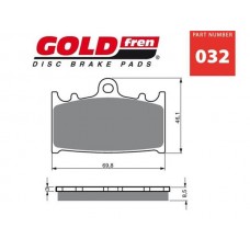 PAR PASTILHAS TRAVÃO GOLD FREN 032 S3