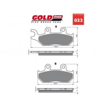 PAR PASTILHAS TRAVÃO GOLD FREN 033 S3