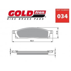 PAR PASTILHAS TRAVÃO GOLD FREN 034 AD