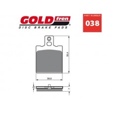 PAR PASTILHAS TRAVÃO GOLD FREN 038 AD