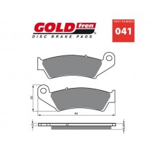 PAR PASTILHAS TRAVÃO GOLD FREN 041 S33