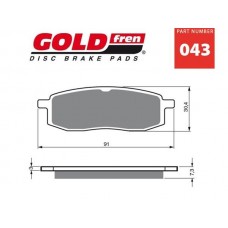 PAR PASTILHAS TRAVÃO GOLD FREN 043 S3