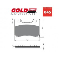 PAR PASTILHAS TRAVÃO GOLD FREN 045 S3