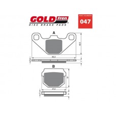 PAR PASTILHAS TRAVÃO GOLD FREN 047 AD