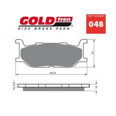 PAR PASTILHAS TRAVÃO GOLD FREN 048 S3