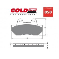 PAR PASTILHAS TRAVÃO GOLD FREN 050 S3