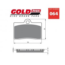 PAR PASTILHAS TRAVÃO GOLD FREN 064 S3