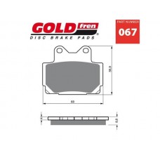 PAR PASTILHAS TRAVÃO GOLD FREN 067 S3