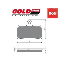 PAR PASTILHAS TRAVÃO GOLD FREN 069 S3