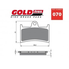 PAR PASTILHAS TRAVÃO GOLD FREN 070 S3