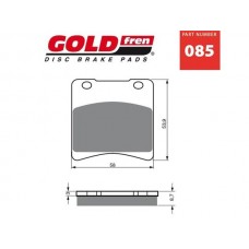 PAR PASTILHAS TRAVÃO GOLD FREN 085 S3