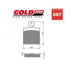 PAR PASTILHAS TRAVÃO GOLD FREN 087 AD