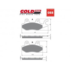 PAR PASTILHAS TRAVÃO GOLD FREN 088 K1