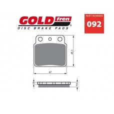 PAR PASTILHAS TRAVÃO GOLD FREN 092 S33