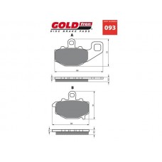 PAR PASTILHAS TRAVÃO GOLD FREN 093 S3