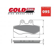 PAR PASTILHAS TRAVÃO GOLD FREN 095 AD