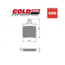 PAR PASTILHAS TRAVÃO GOLD FREN 096 AD