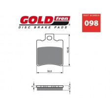 PAR PASTILHAS TRAVÃO GOLD FREN 098 AD