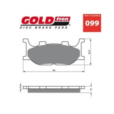 PAR PASTILHAS TRAVÃO GOLD FREN 099 S3