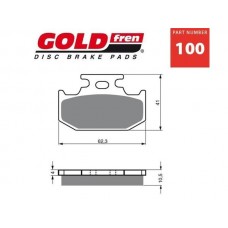 PAR PASTILHAS TRAVÃO GOLD FREN 100 K1