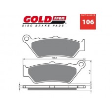 PAR PASTILHAS TRAVÃO GOLD FREN 106 S3