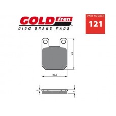 PAR PASTILHAS TRAVÃO GOLD FREN 121 AD