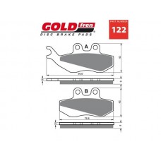 PAR PASTILHAS TRAVÃO GOLD FREN 122 S3