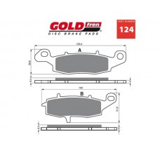 PAR PASTILHAS TRAVÃO GOLD FREN 124 S3