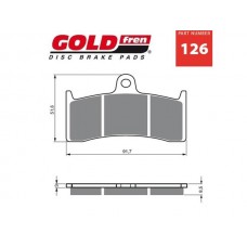 PAR PASTILHAS TRAVÃO GOLD FREN 126 S3