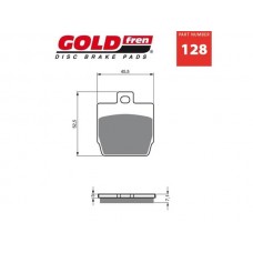 PAR PASTILHAS TRAVÃO GOLD FREN 128 AD