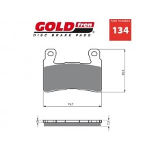 PAR PASTILHAS TRAVÃO GOLD FREN 134 S3