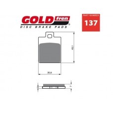 PAR PASTILHAS TRAVÃO GOLD FREN 137 AD
